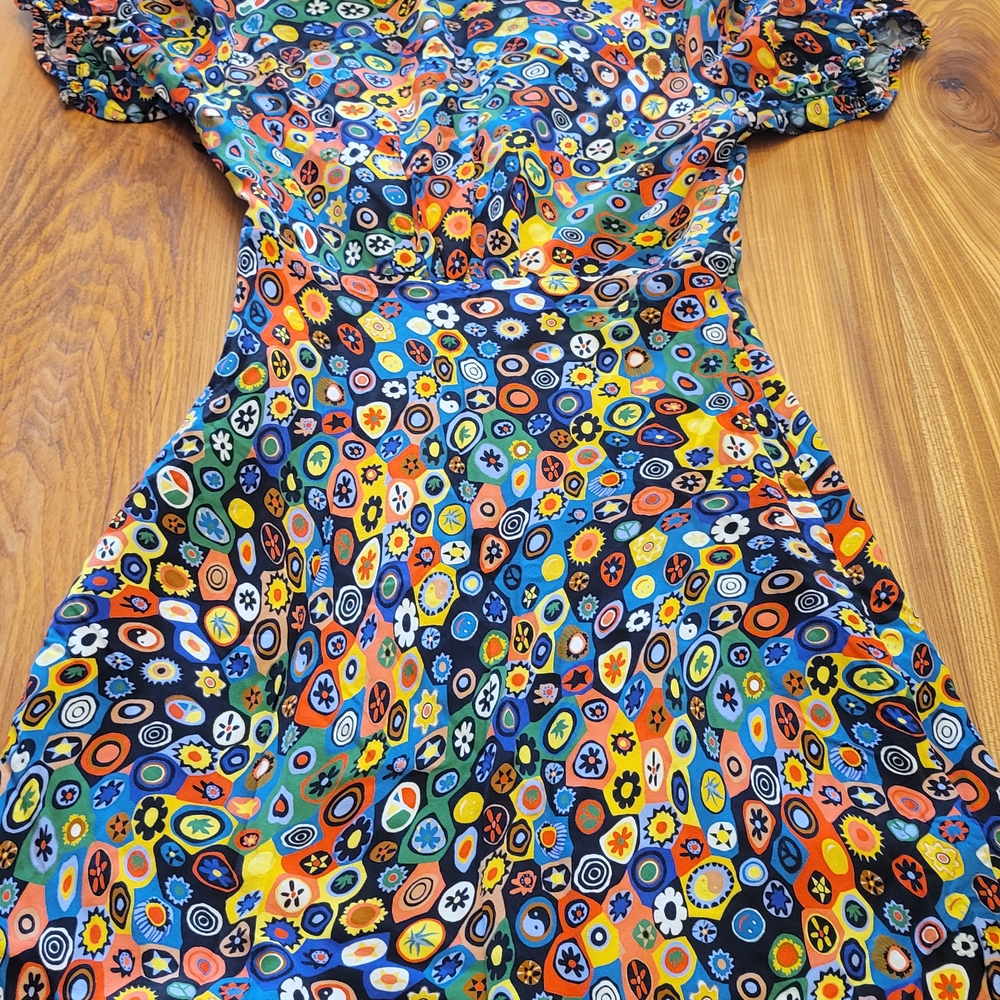 STAUD Multicolor Floral and Geometric Print Dress - Picture 4 of 6